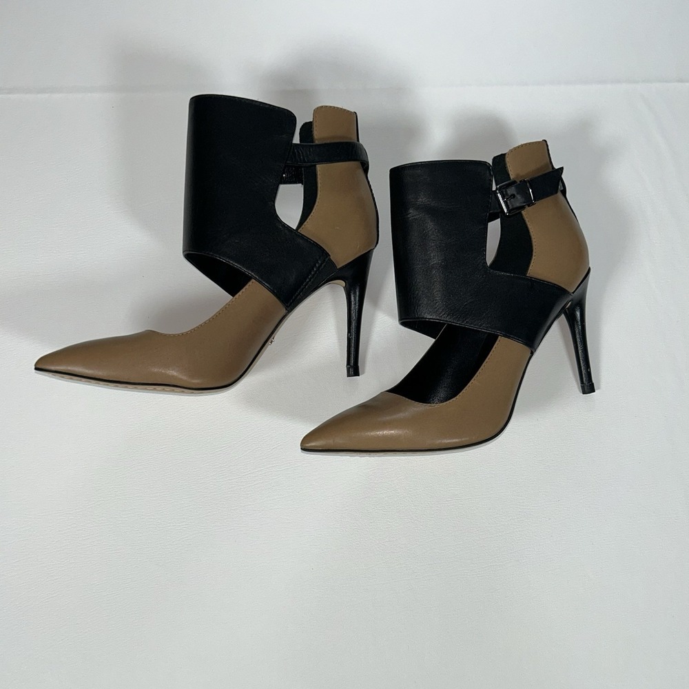 Kenneth Cole Reaction Women 7.5M Leather Colorblock Pointed Toe Stiletto Heels